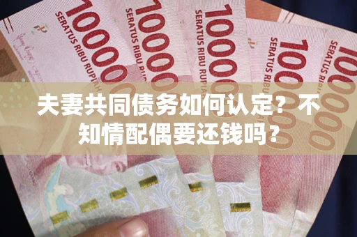 北京夫妻共同债务如何认定？不知情配偶要还钱吗？