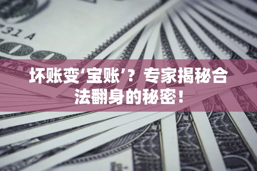 北京坏账变‘宝账’？专家揭秘合法翻身的秘密！