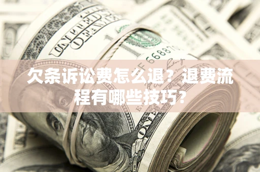 北京欠条诉讼费怎么退？退费流程有哪些技巧？
