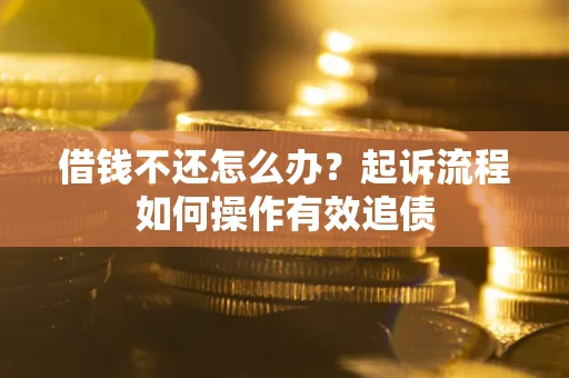 北京借钱不还怎么办？起诉流程如何操作有效追债